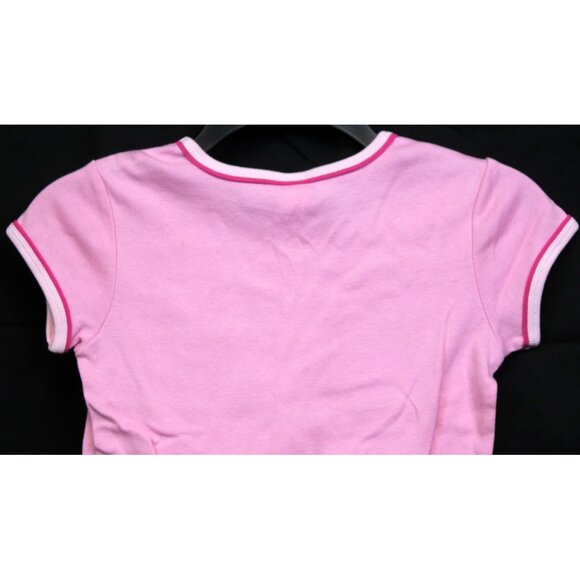 NEW Gap Factory 2pc Outfit Pink Tshirt Striped Shorts sz Med 7/8 Cotton Summer - Picture 5 of 10